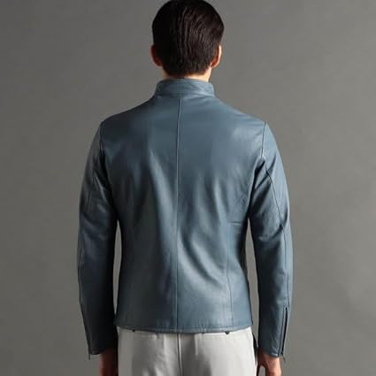 Amazon | [ムッシュニコル] ラムレザー ライダースブルゾン 29